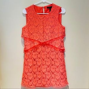 BCBG Maxazria Amelie Draped Sleeveless Lace Dress